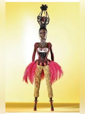 Tano Treasures of Africa Barbie by Byron Lars 2005 Gold Label Brand New